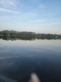 Coffee on the dock each morning.