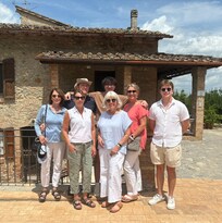 Arrival at villa