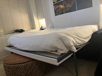 Angle of the bed had feet raised higher than head