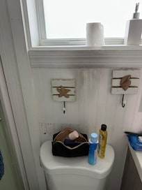 Wall scorched in bathroom over toilet