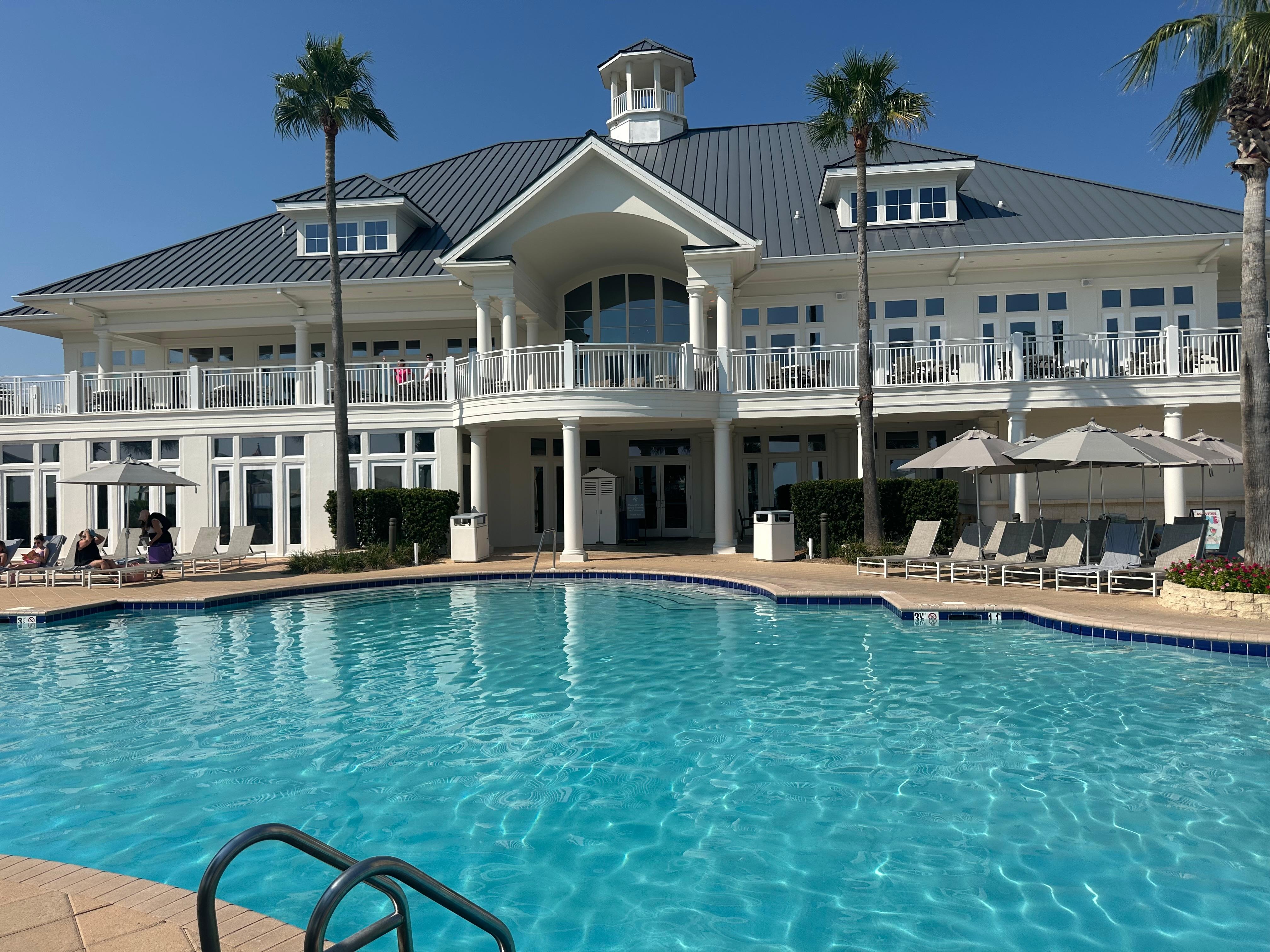 Beach Club with poolside food and drink available 