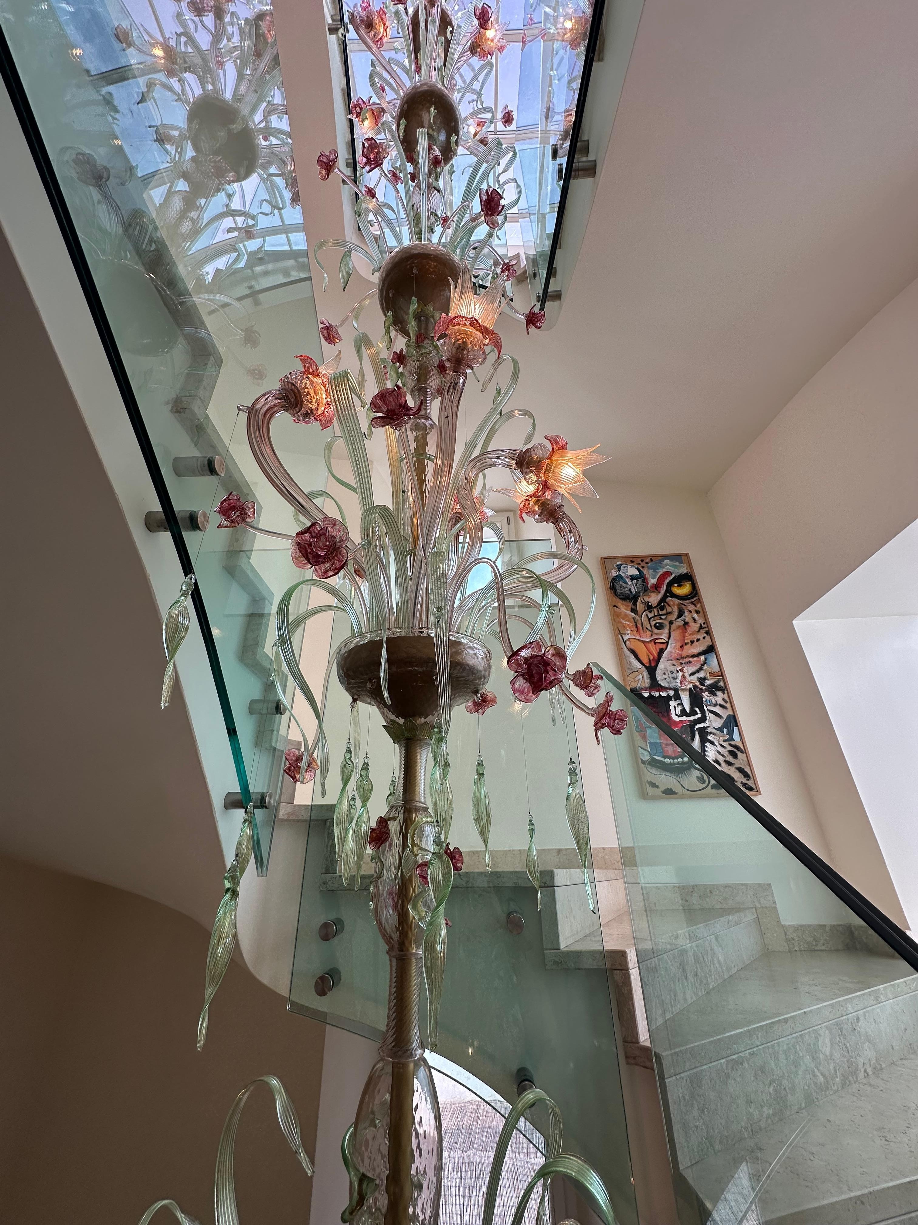 Pretty glasswork in the lobby.