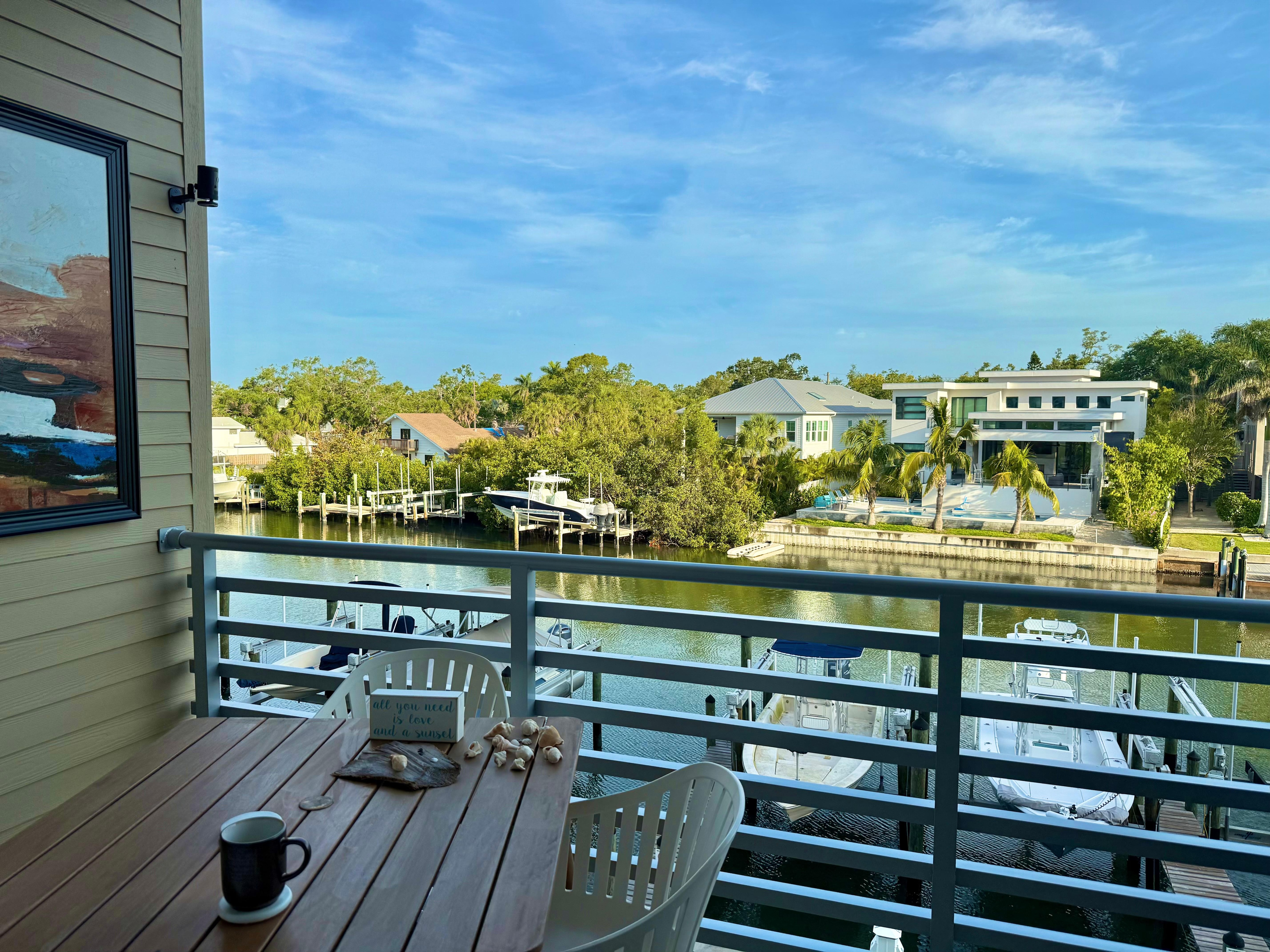 Coffee in the morning with beautiful view