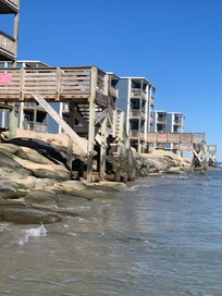 Looking at the complex from the ocean.