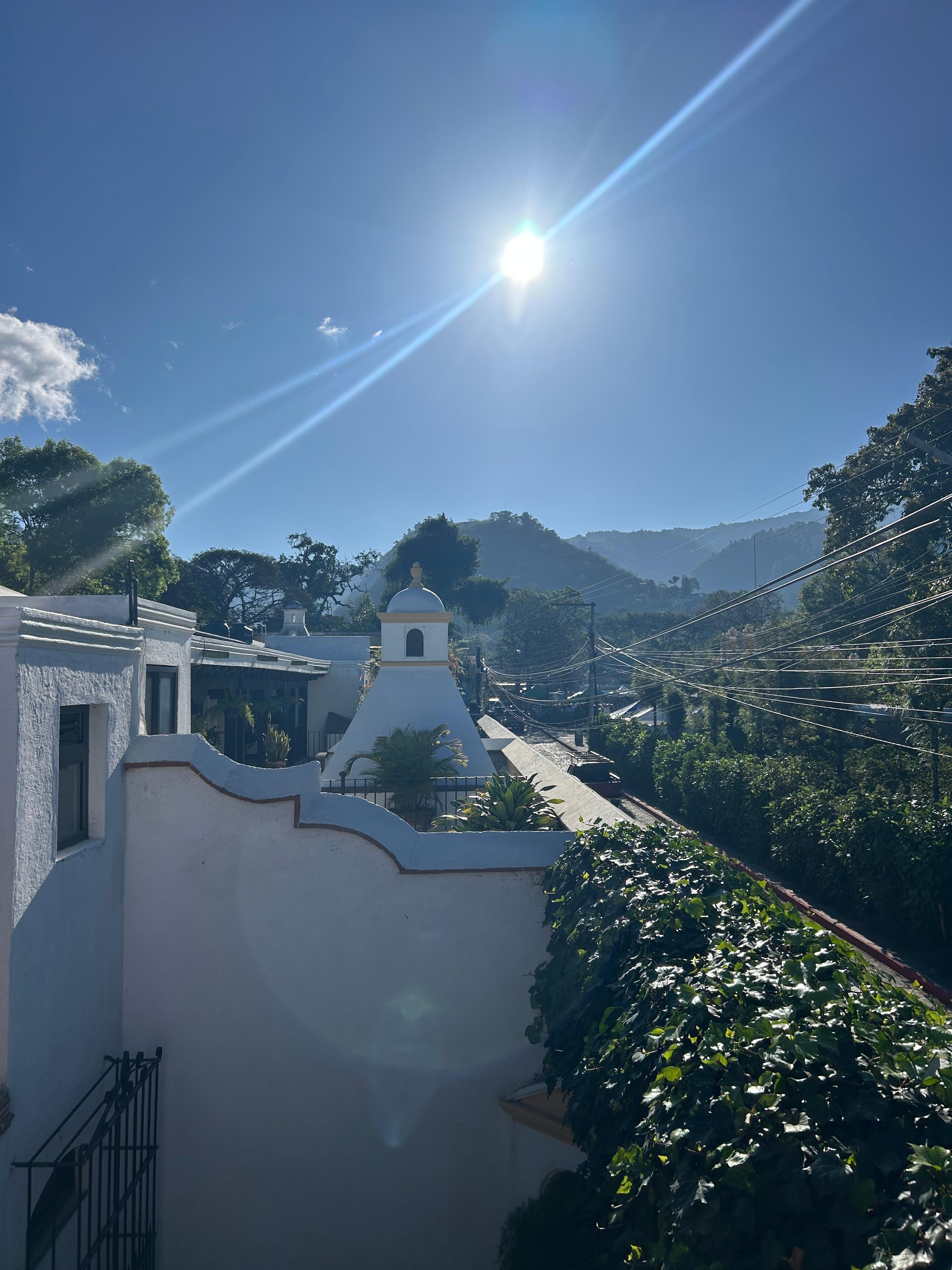 View from the terrace. Two rooms together share a balcony