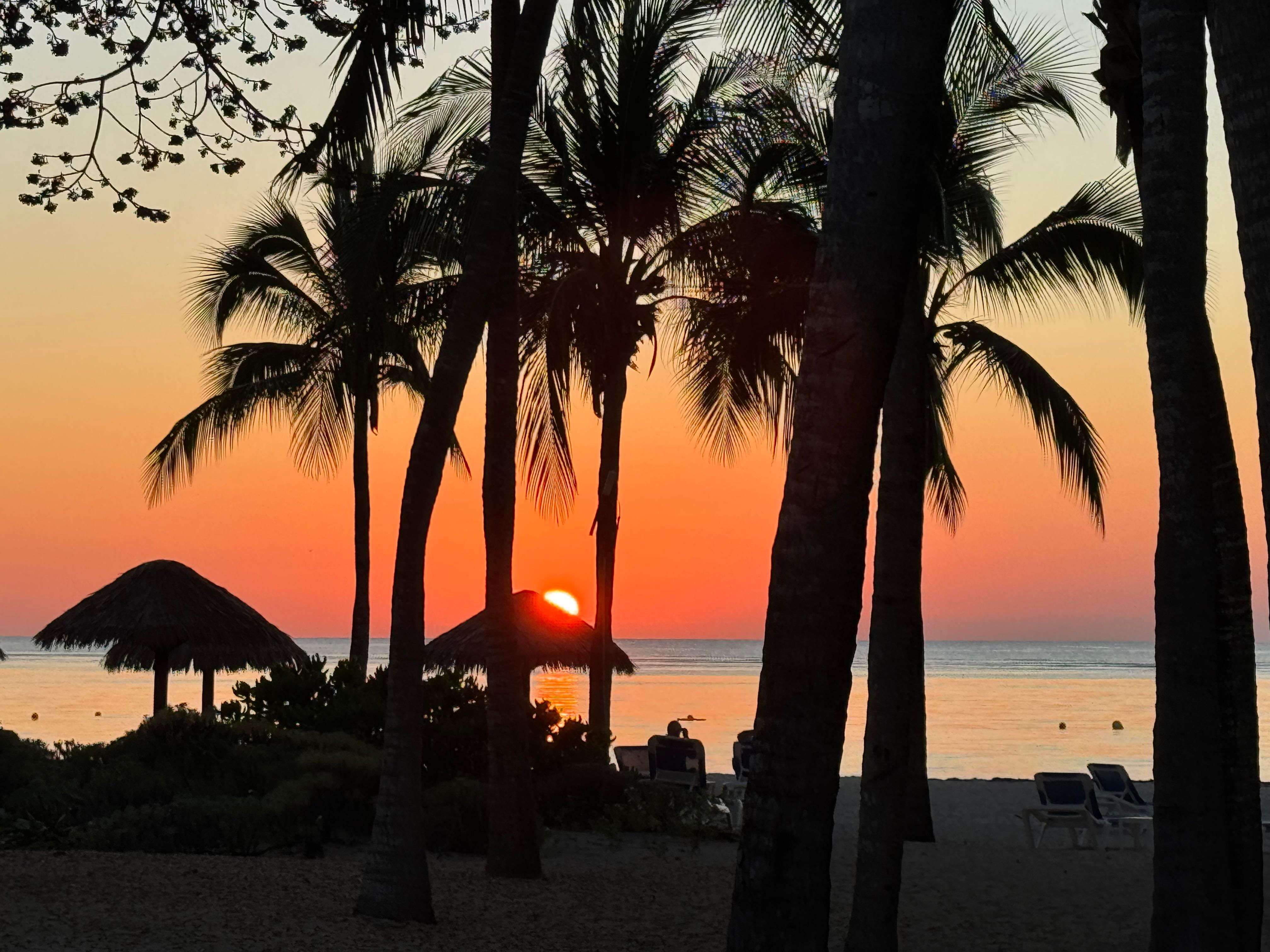 sunset from the balcony