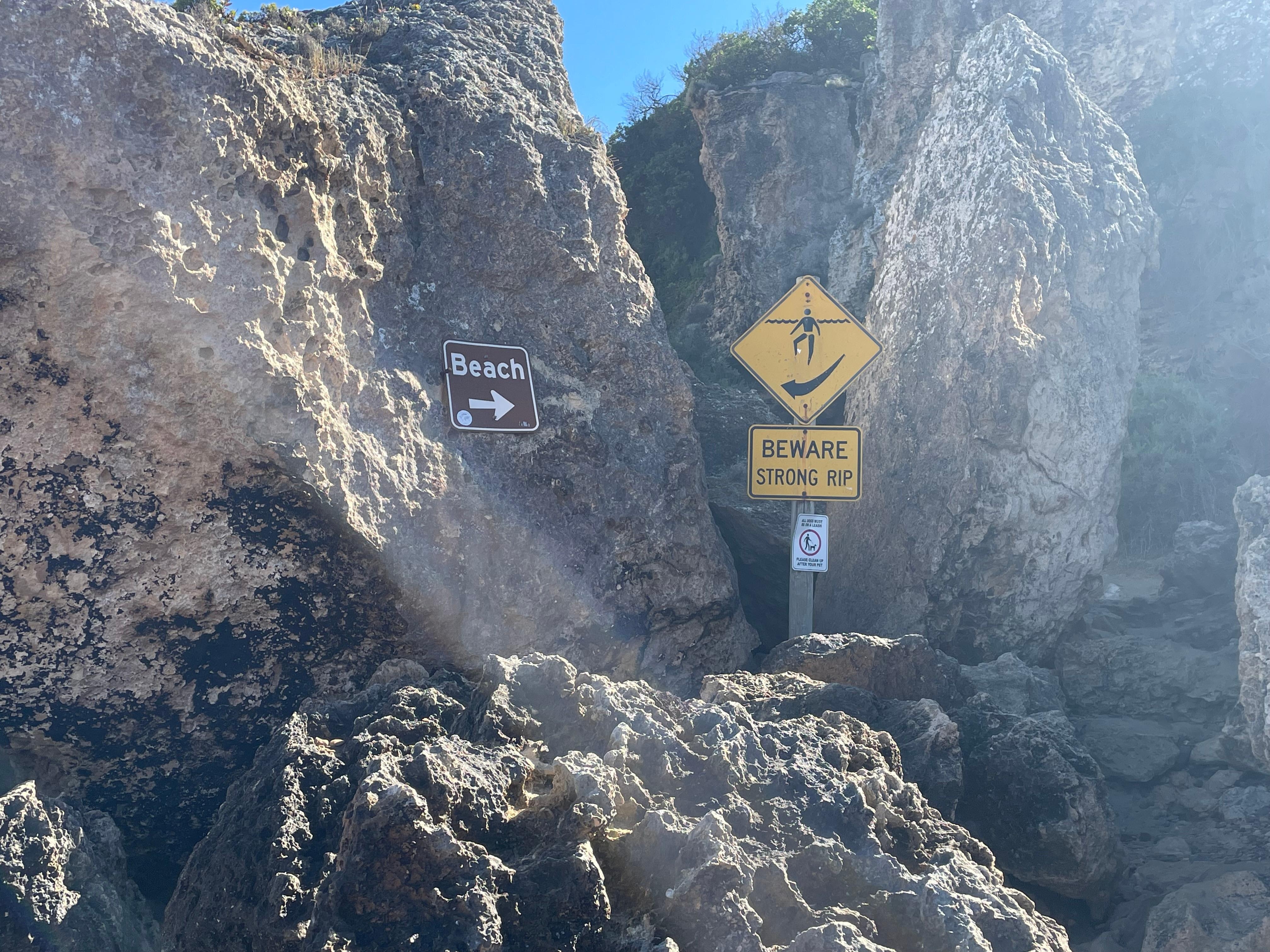 You’d be surprised what’s threw the gap at Stokes Beach