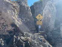 You’d be surprised what’s threw the gap at Stokes Beach