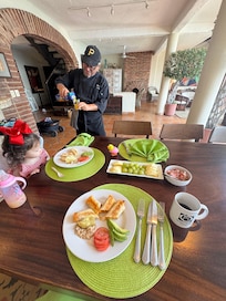 Kitchen and dining room fully equipped! They have thought of everything!!