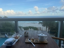 Restaurant at the hotel, very nice balcony to sit out.