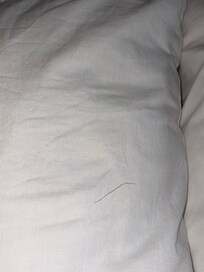 Hair on pillows