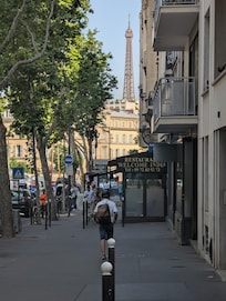 Street level view from the cafe around the corner.