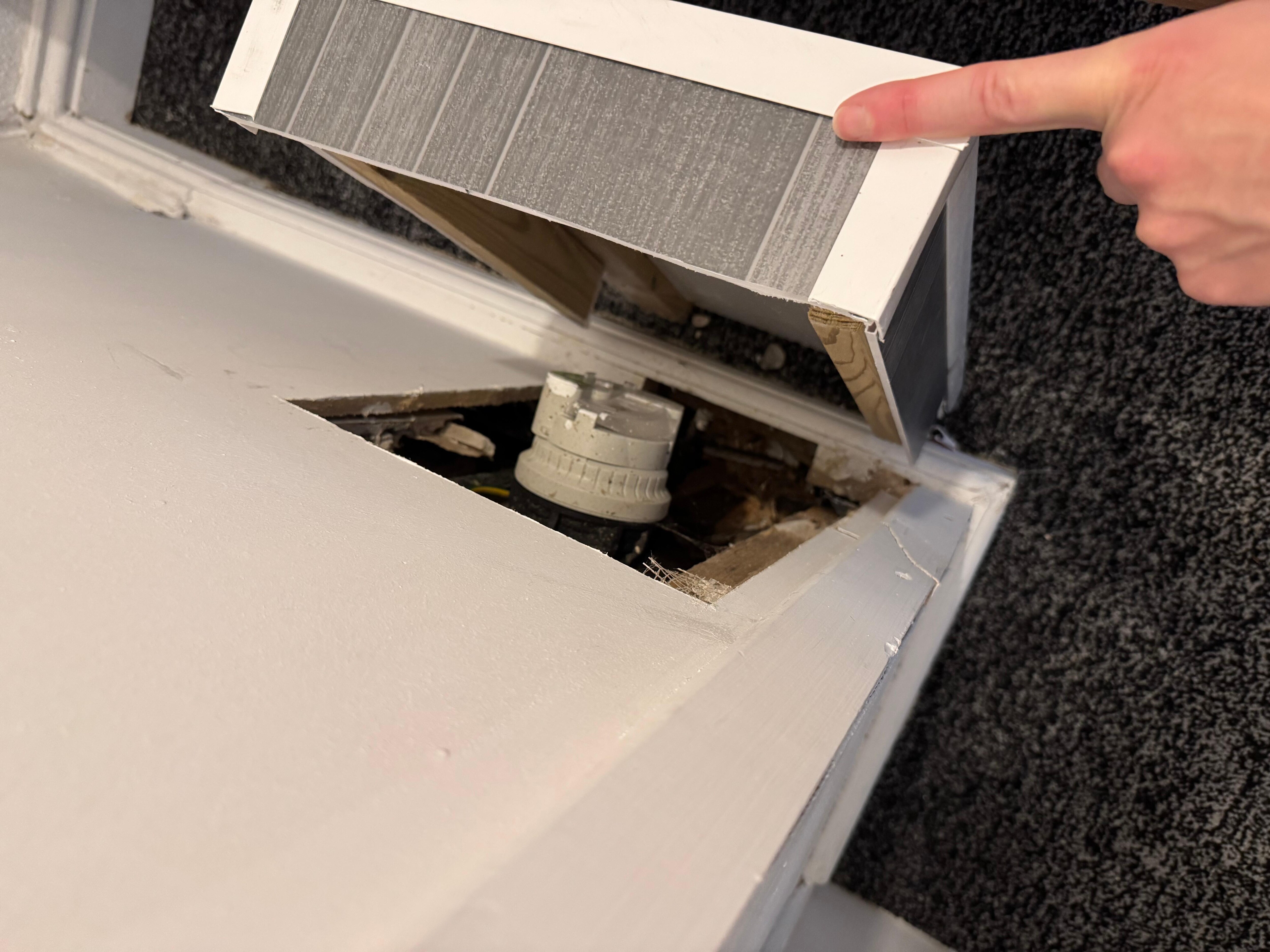 Unattached in living room. Great for toddlers. 