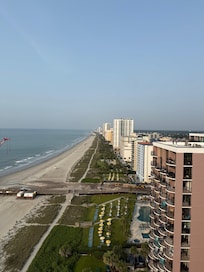 Beach view from condo