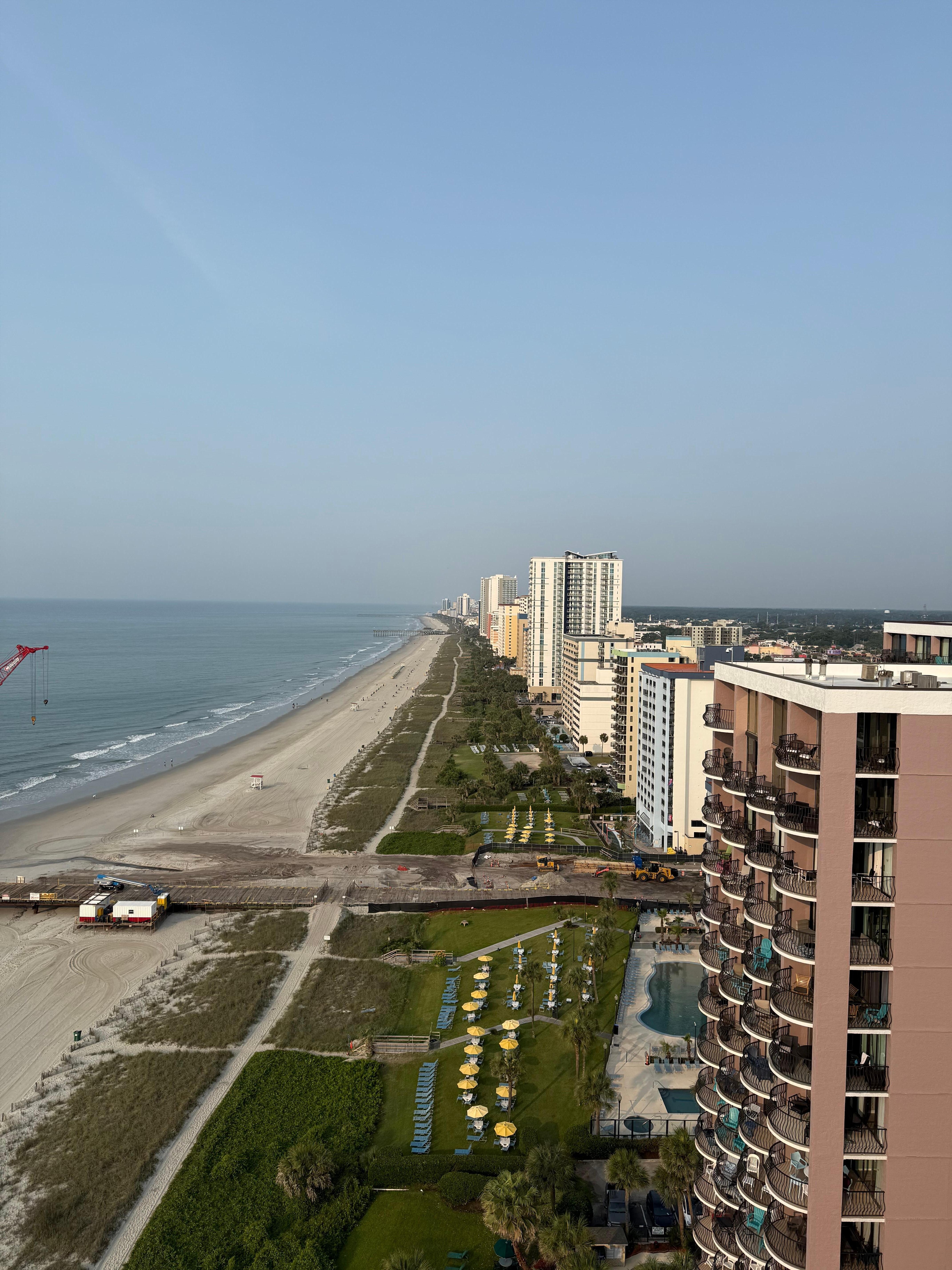Beach view from condo