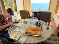My friend and I brought our art supplies so we could paint, draw, color, and create! The views naturally made for perfect inspiration!