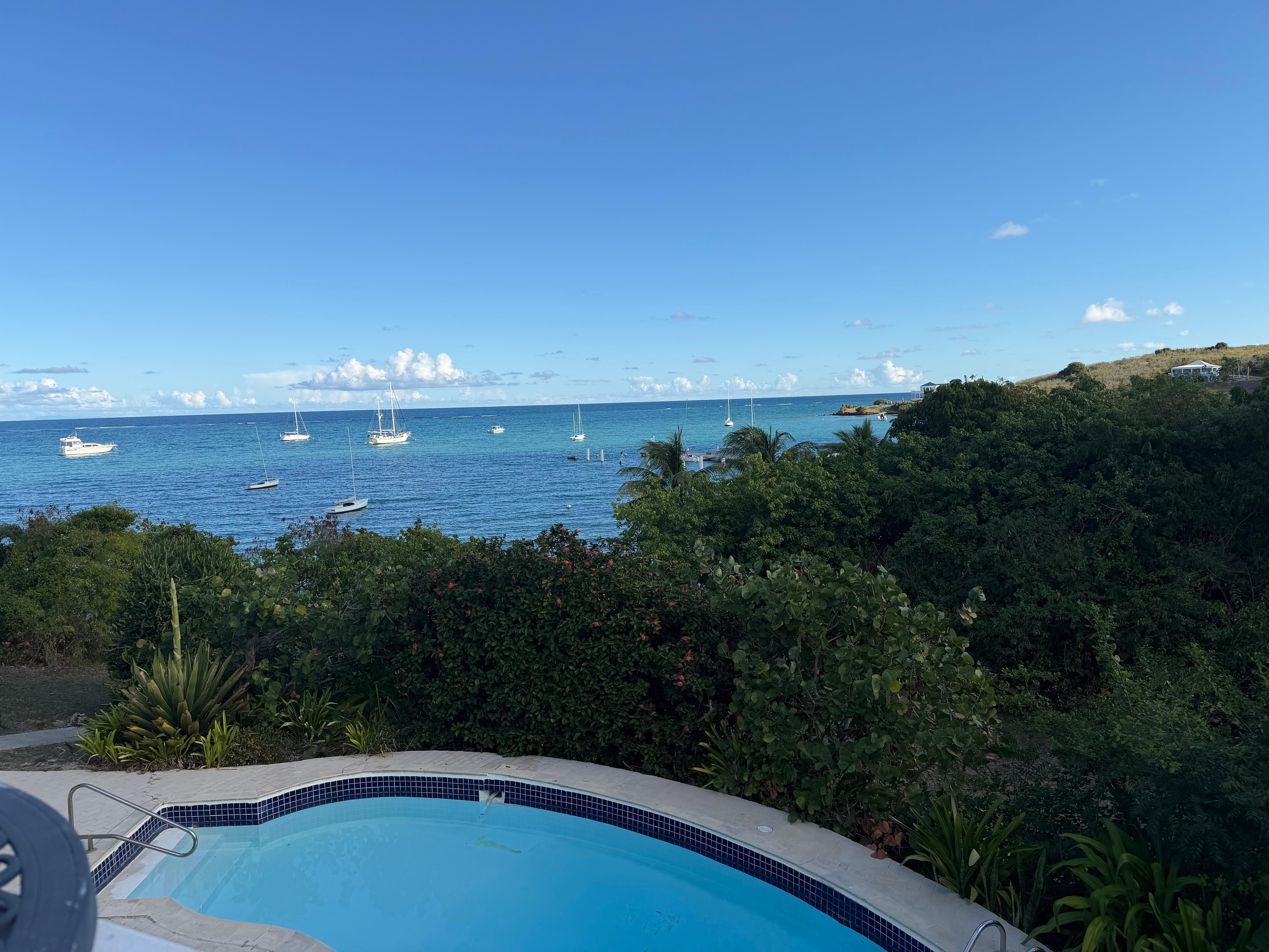 Pool area view from veranda 