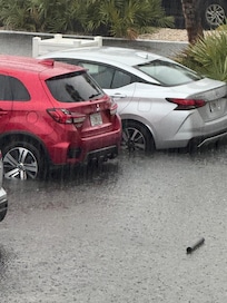 Flooding during the afternoon storm.