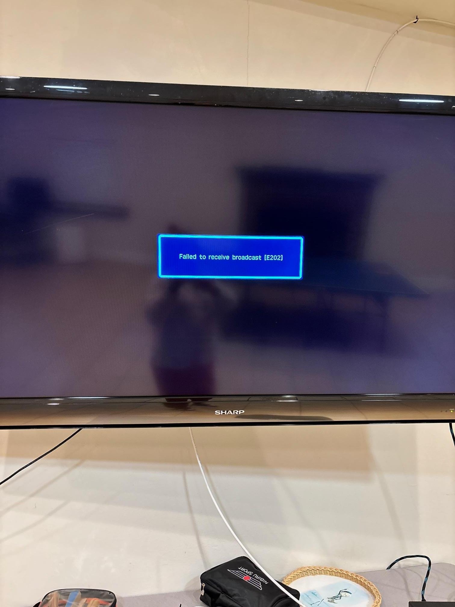 TV in recreation that was never fixed (There were only 3 TV's in the whole house)