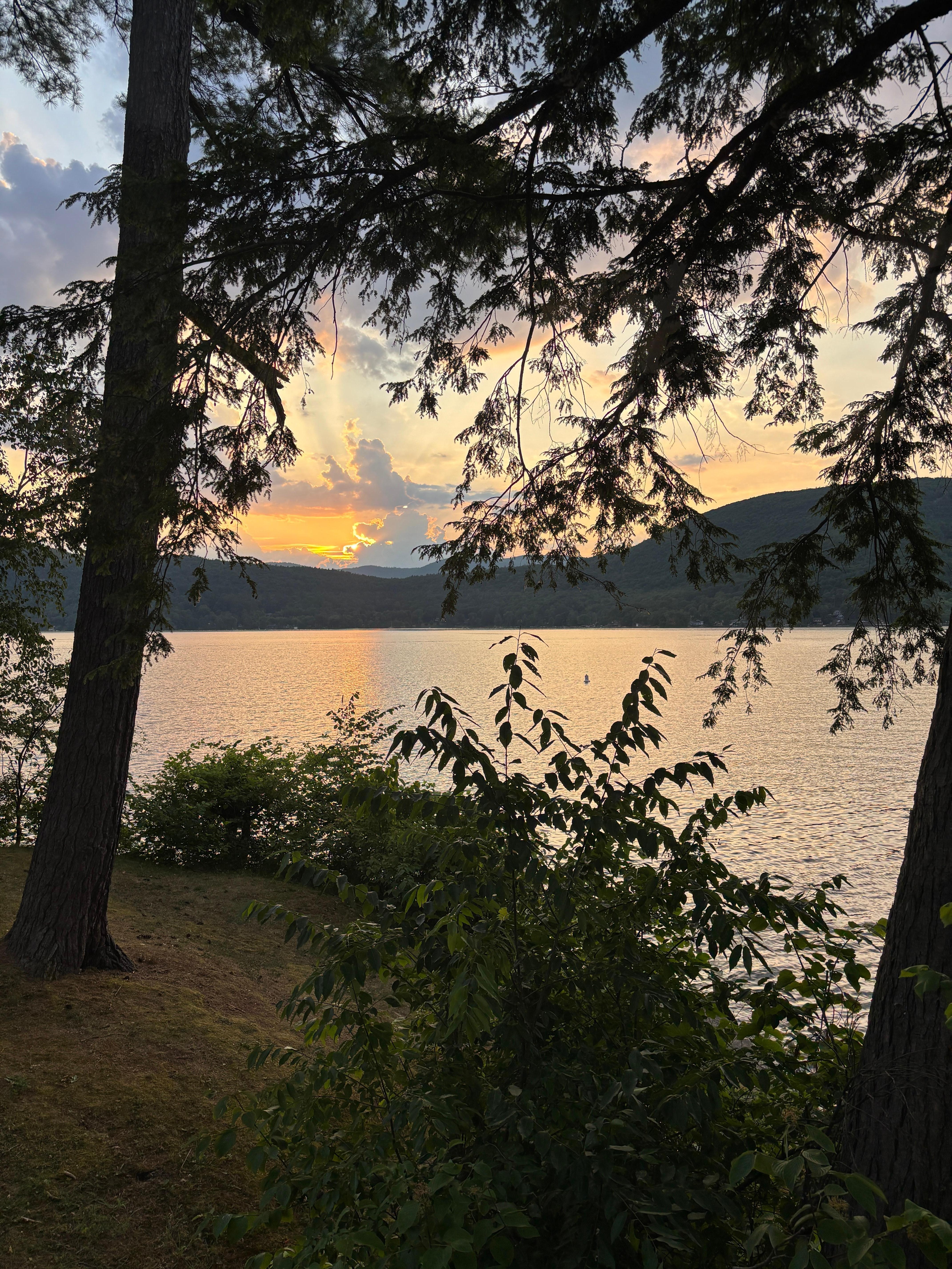 Sun has just set on our last night at the cottage.