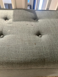 Bench stained in loft.