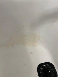 badly peeling tub that you would not want to soak in