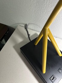 Cord on lamp frayed