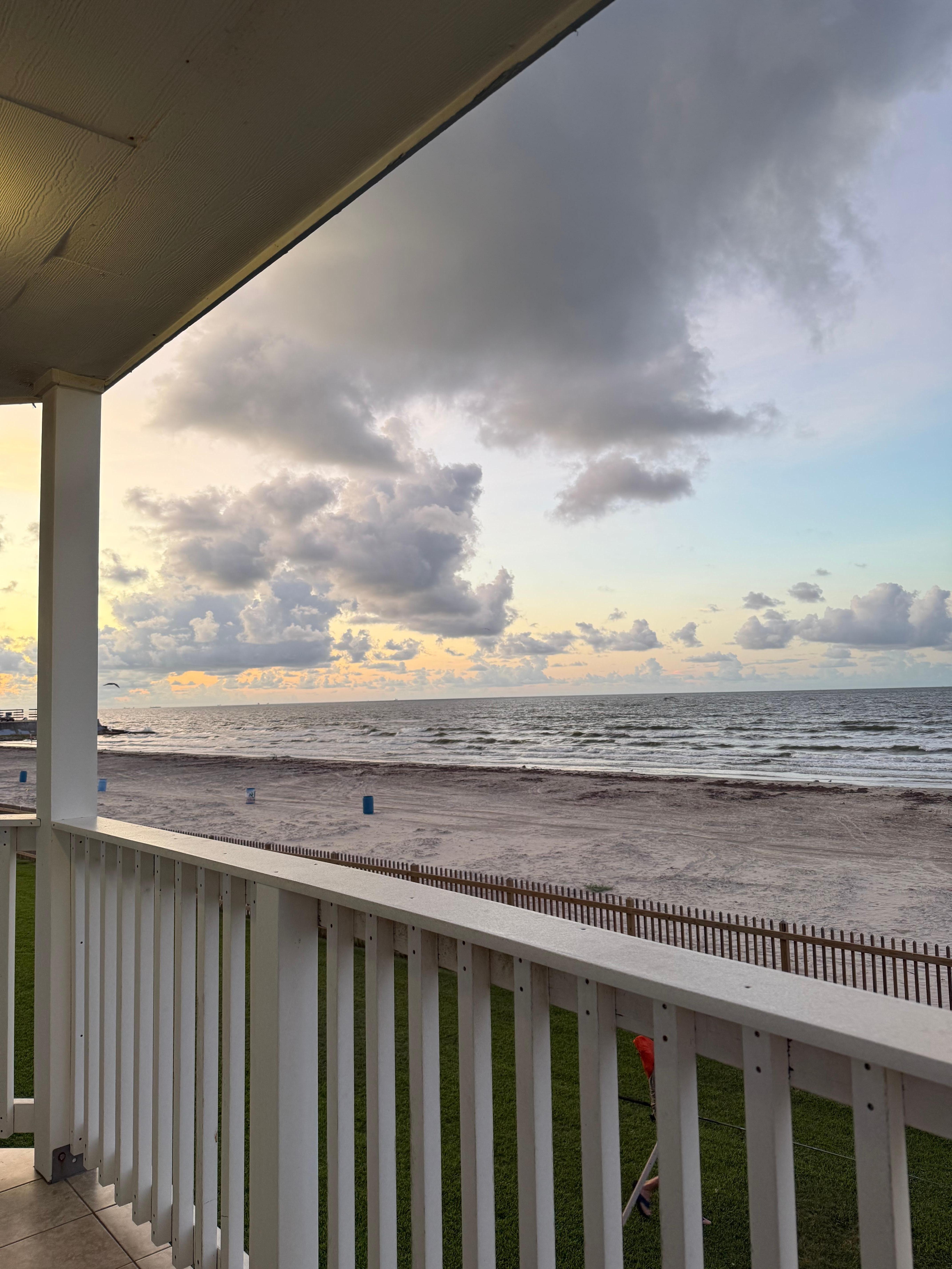 A view from the first floor balcony 