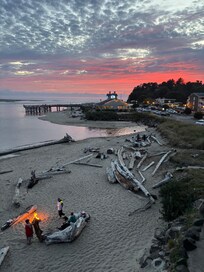 The sunset was beautiful and having a small fire on the beach to roast marshmallows and make s’mores was delightful.