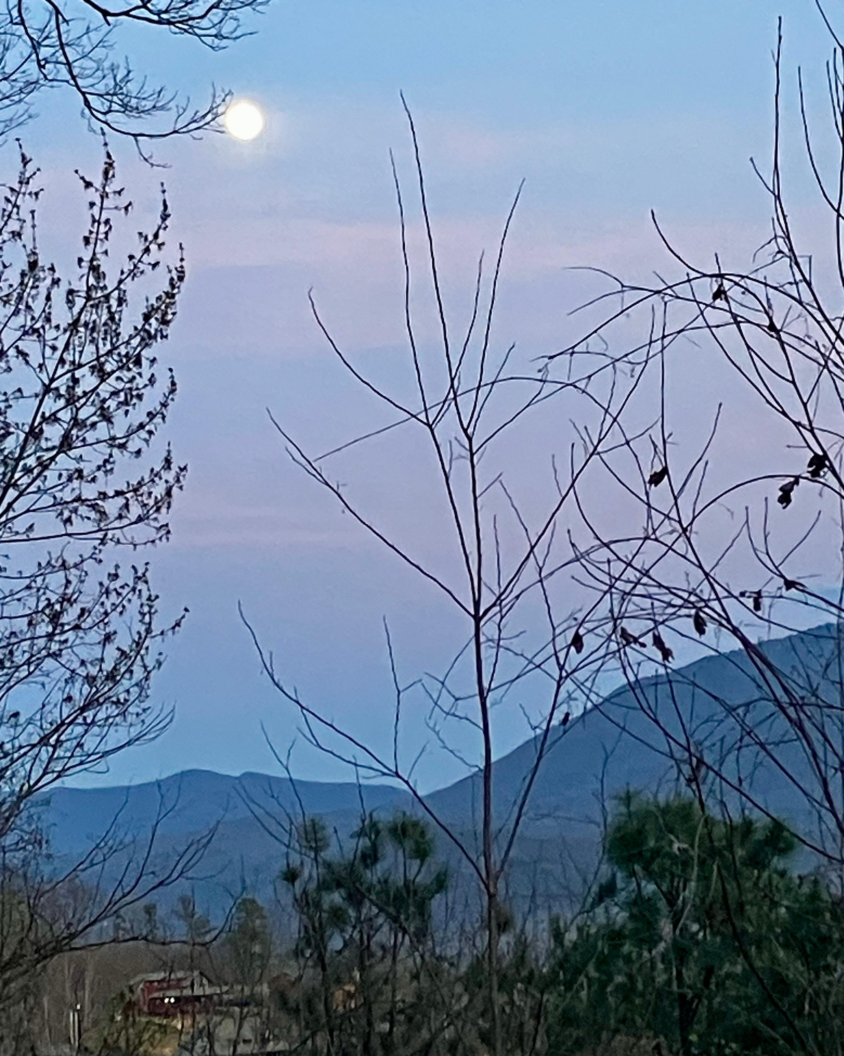 Full moon view off one of the decks 