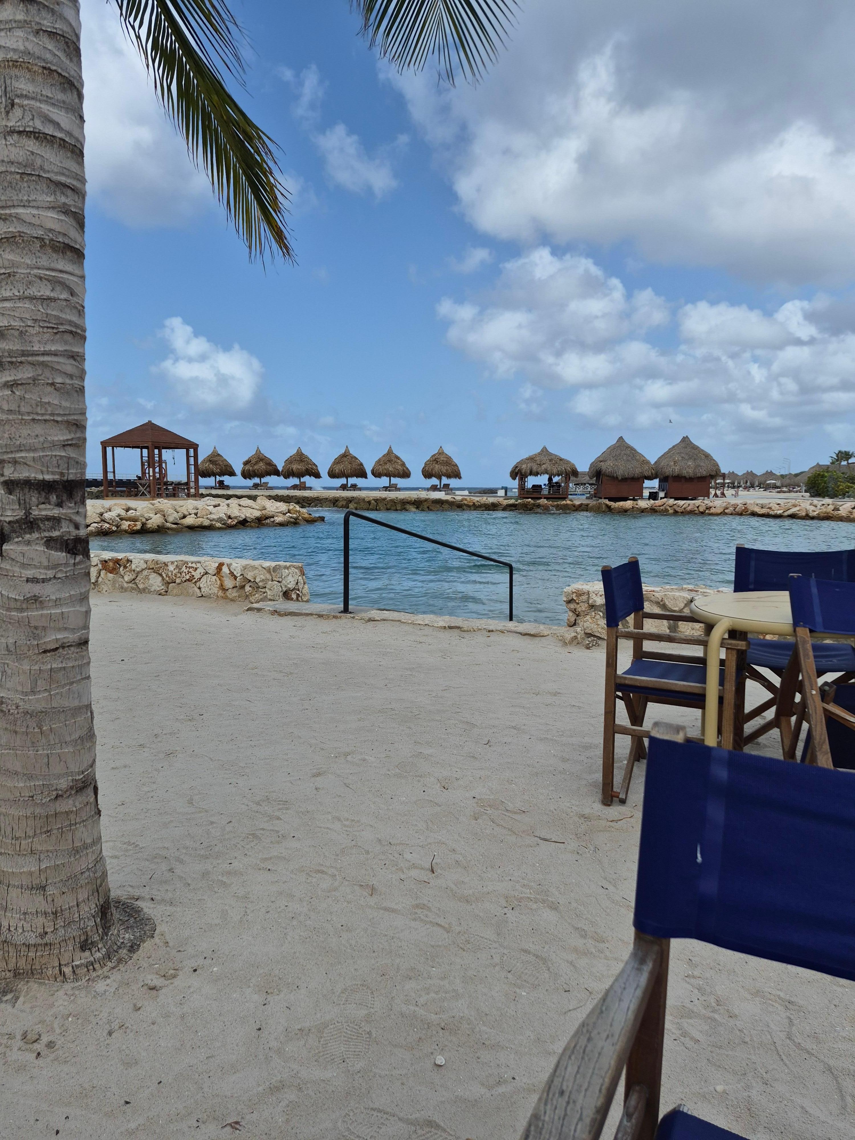 Beach area beside the bar