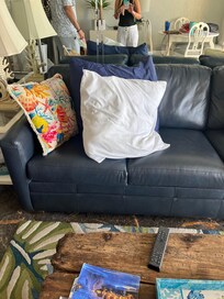 Living room not cleaned.