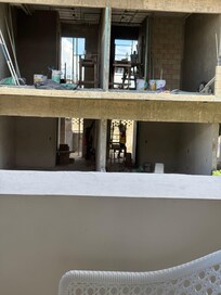 Taken from upstairs yard. Did not use the yard the whole time because it was noisy construction were facing us and concrete dust was everywhere and in the hot tub. paid extra money for this yard was really looking forward to enjoying it. Disappointed