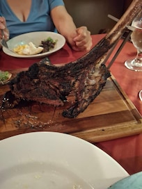 Father's Day at Crossroads Steakhouse - 38 ounce Tomohawk... was definitely delicious 😋