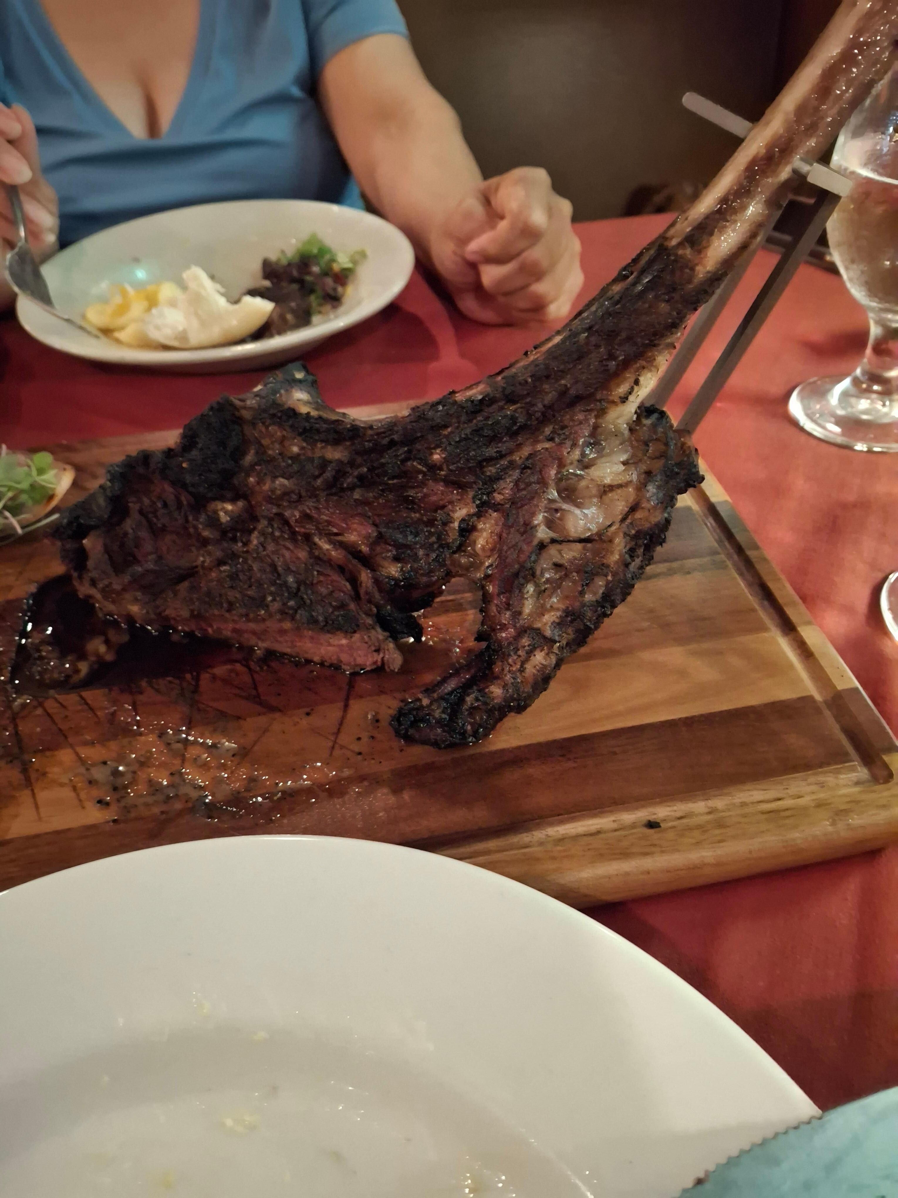 Father's Day at Crossroads Steakhouse  - 38 ounce Tomohawk... was definitely delicious 😋 