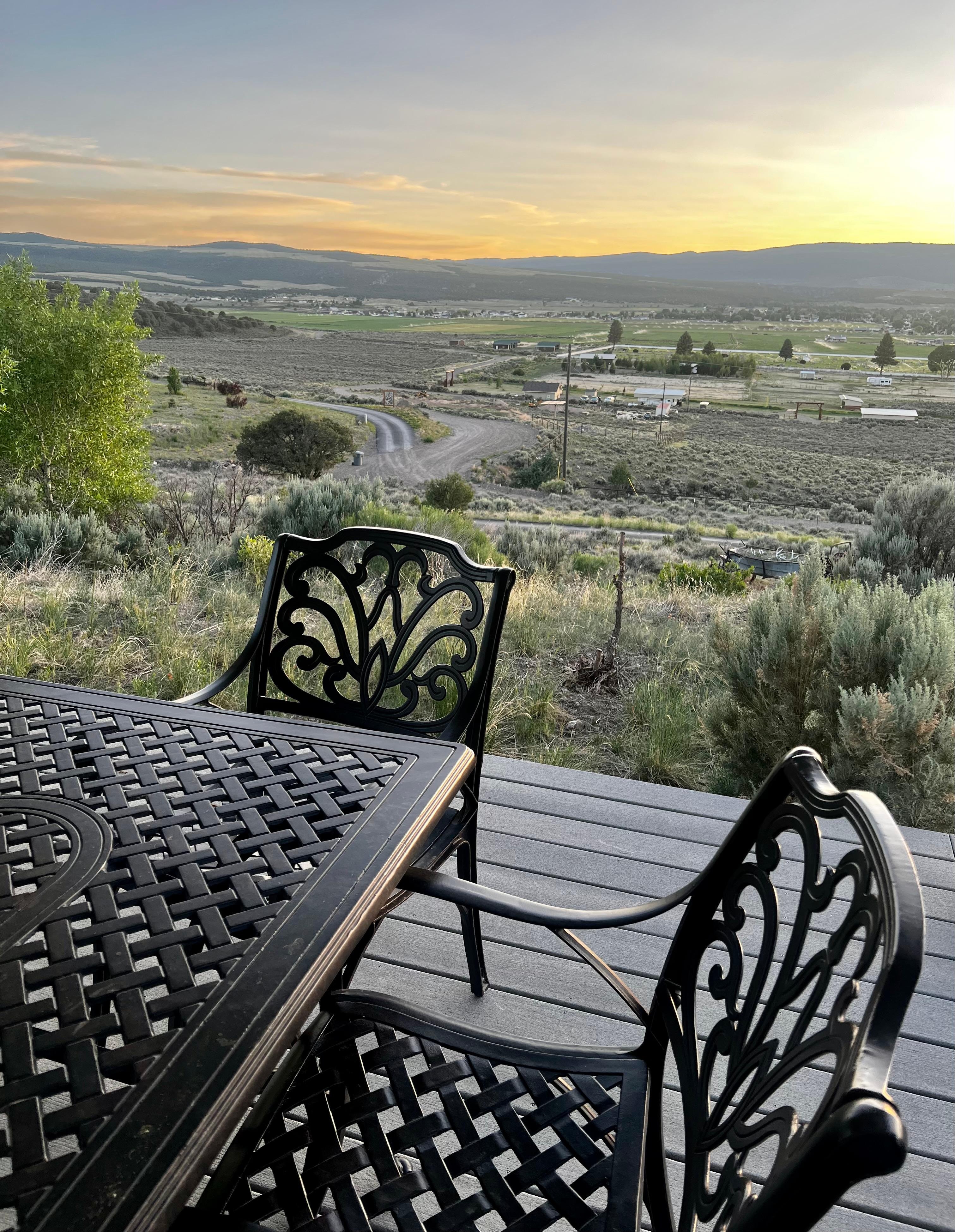 Patio at sunset