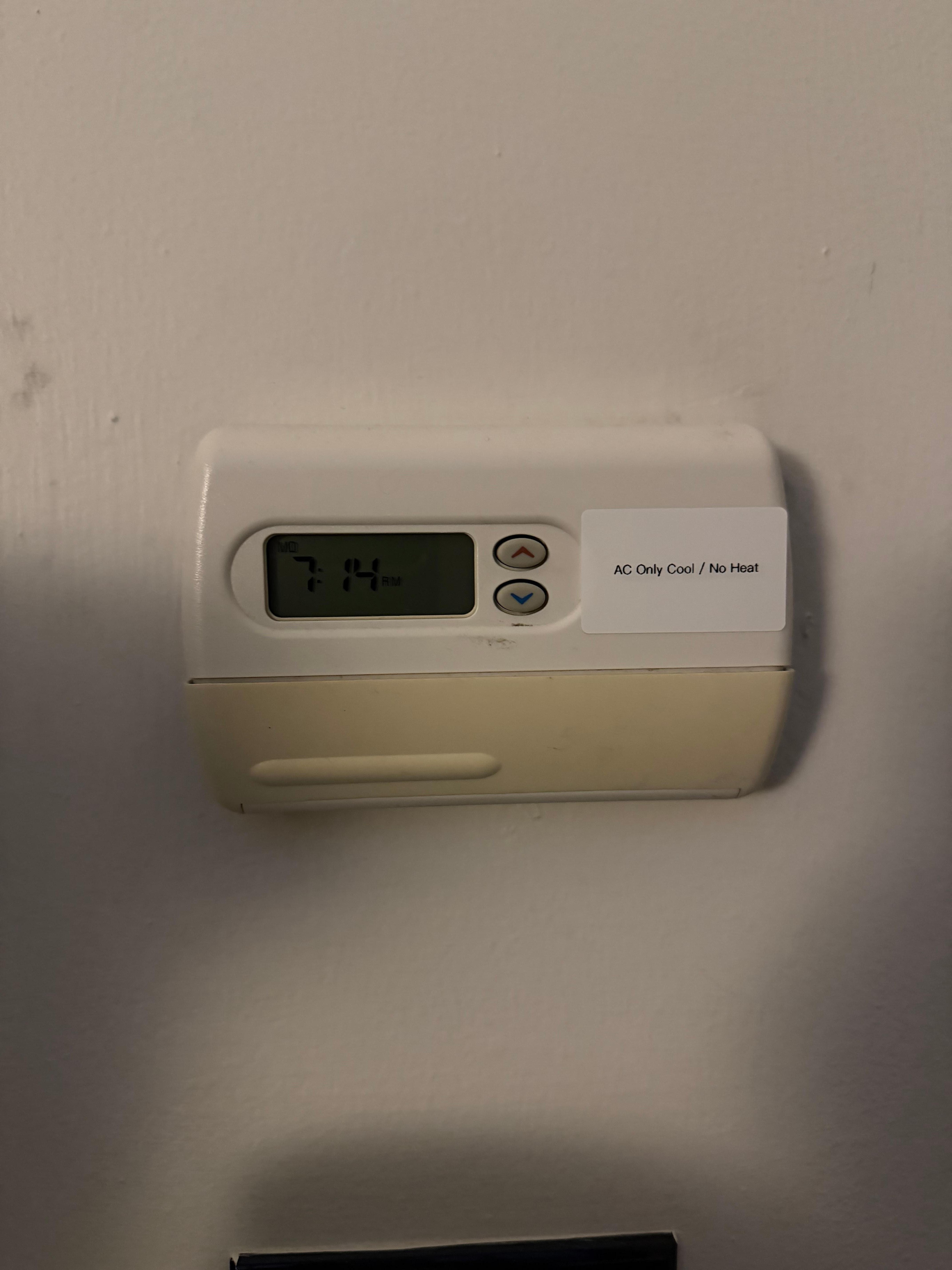 Note the tag about the heat not working 