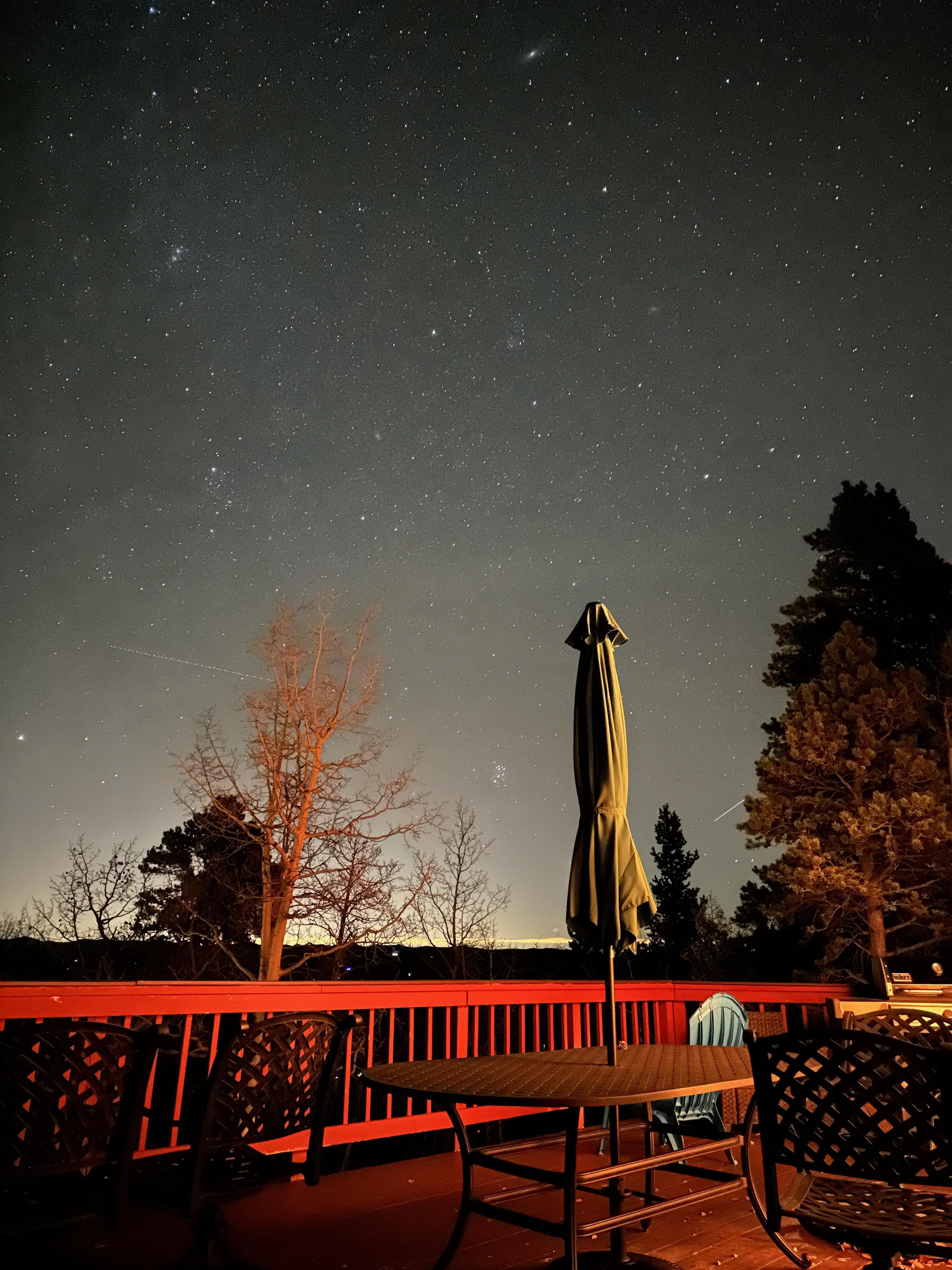 Night sky from deck around 10pm
