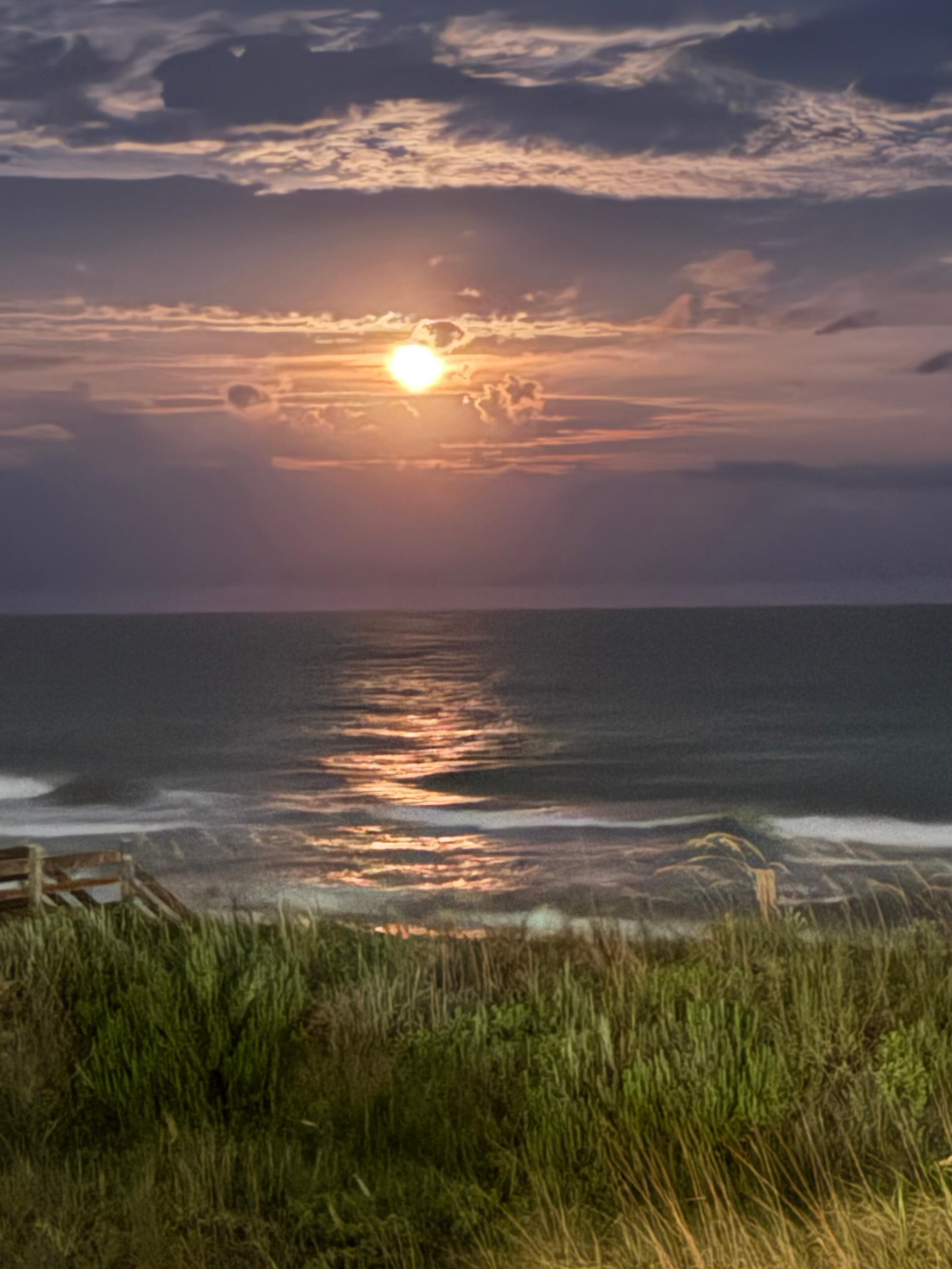 View of moon from the balcony! 