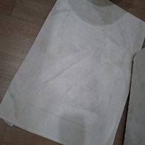 Las toallas sucios y manchadas