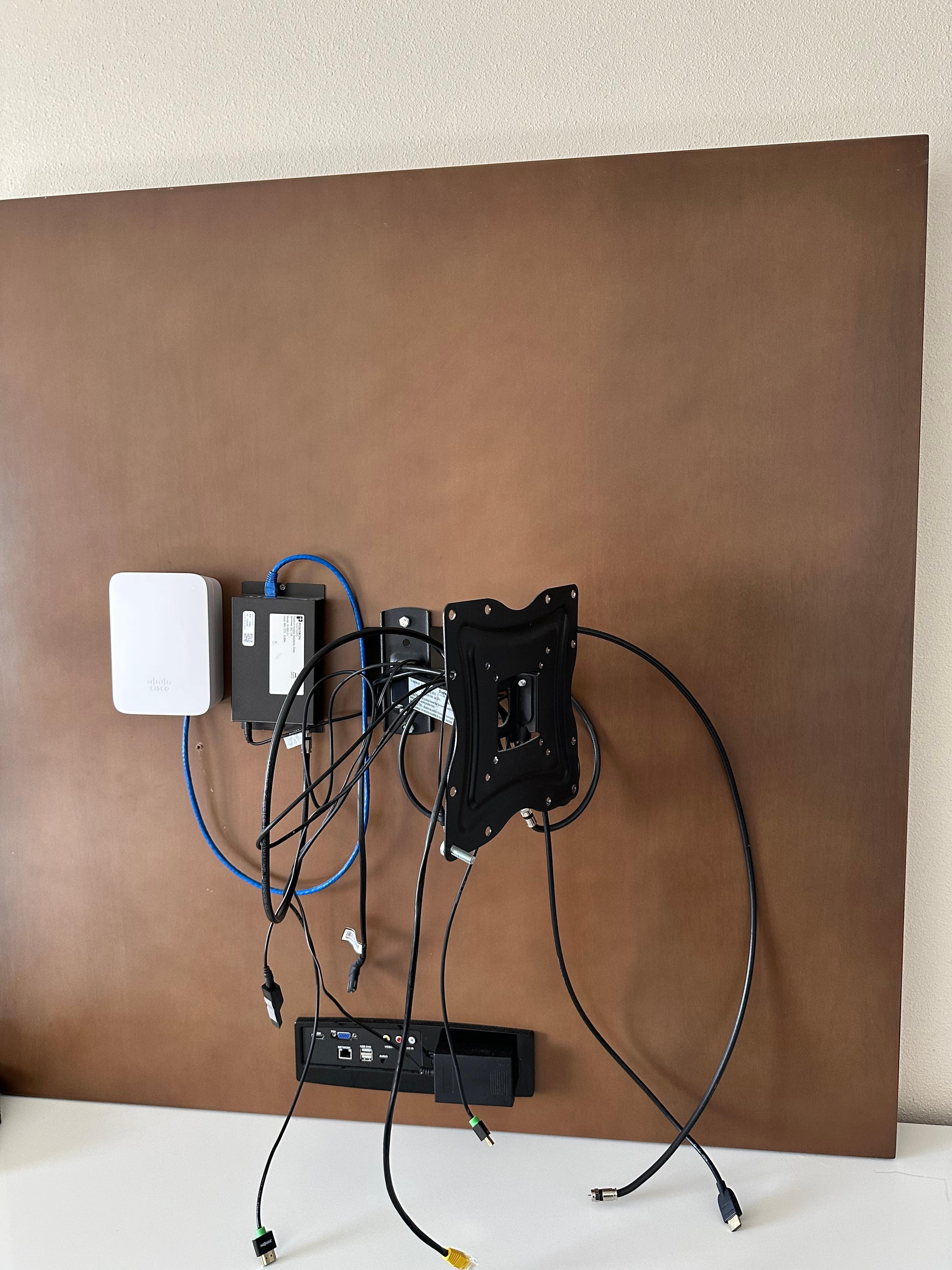 This is where the TV was supposed to be.