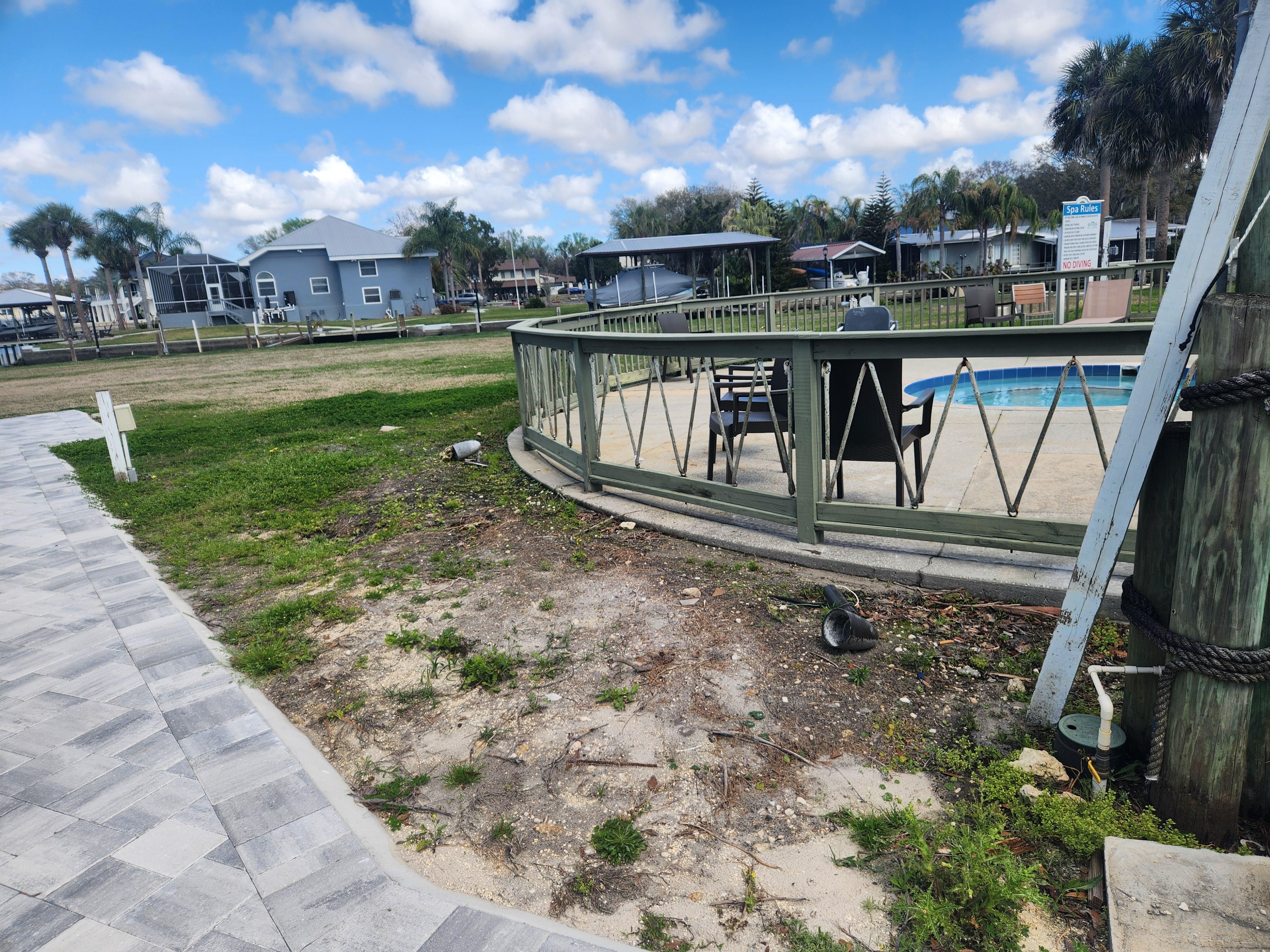 Broken light fixtures laying around - the property is just not ready to be open yet.  Beautiful property and should be nice again someday!