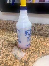 The clerk at the front desk handed this to me and said I could clean the toilet myself. She wasn’t “qualified”