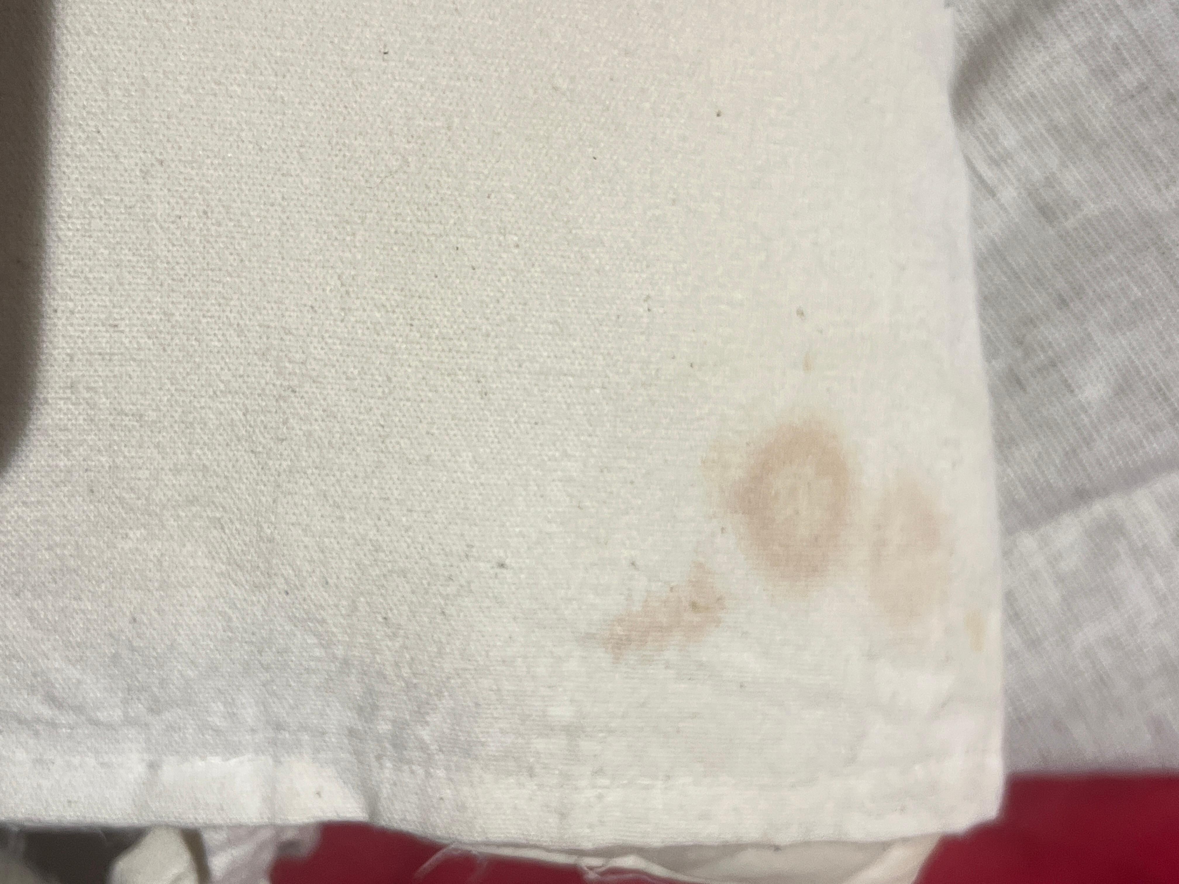 Filthy pillow on the bed