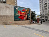 Mural outside Fringe Festivsl venue