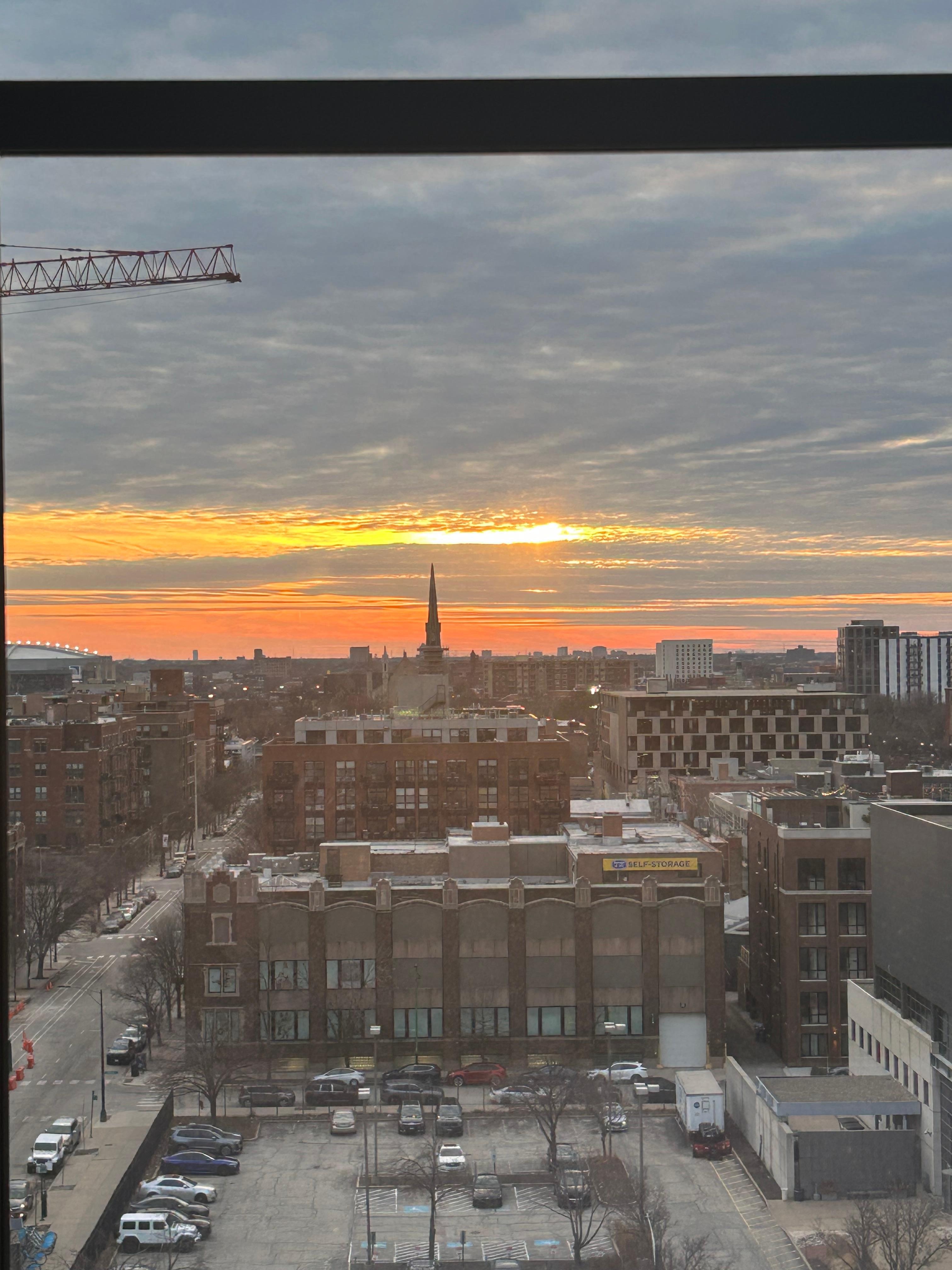 Looking west towards the United Center. 