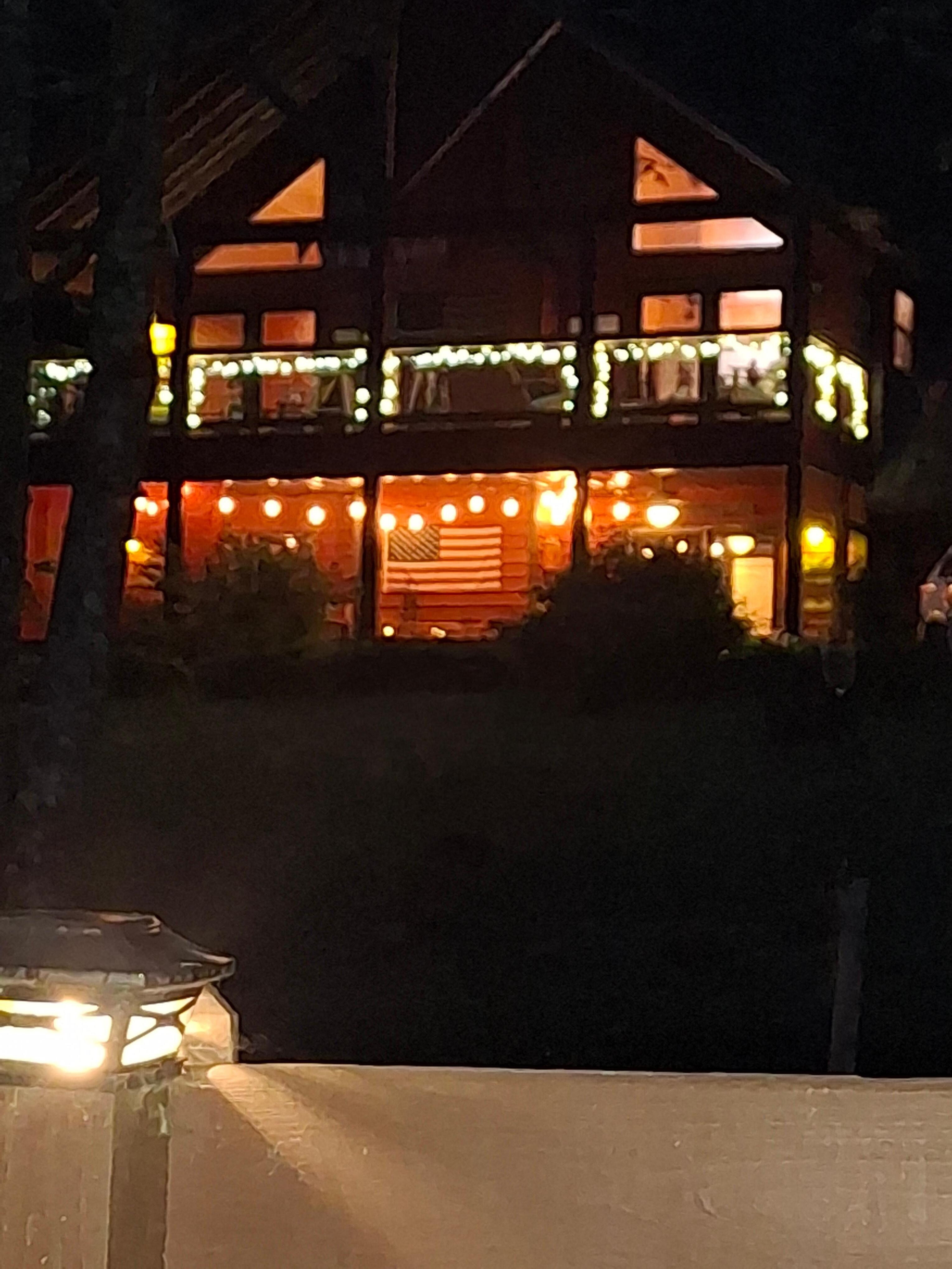 Looking back to the cabin from the private park area.