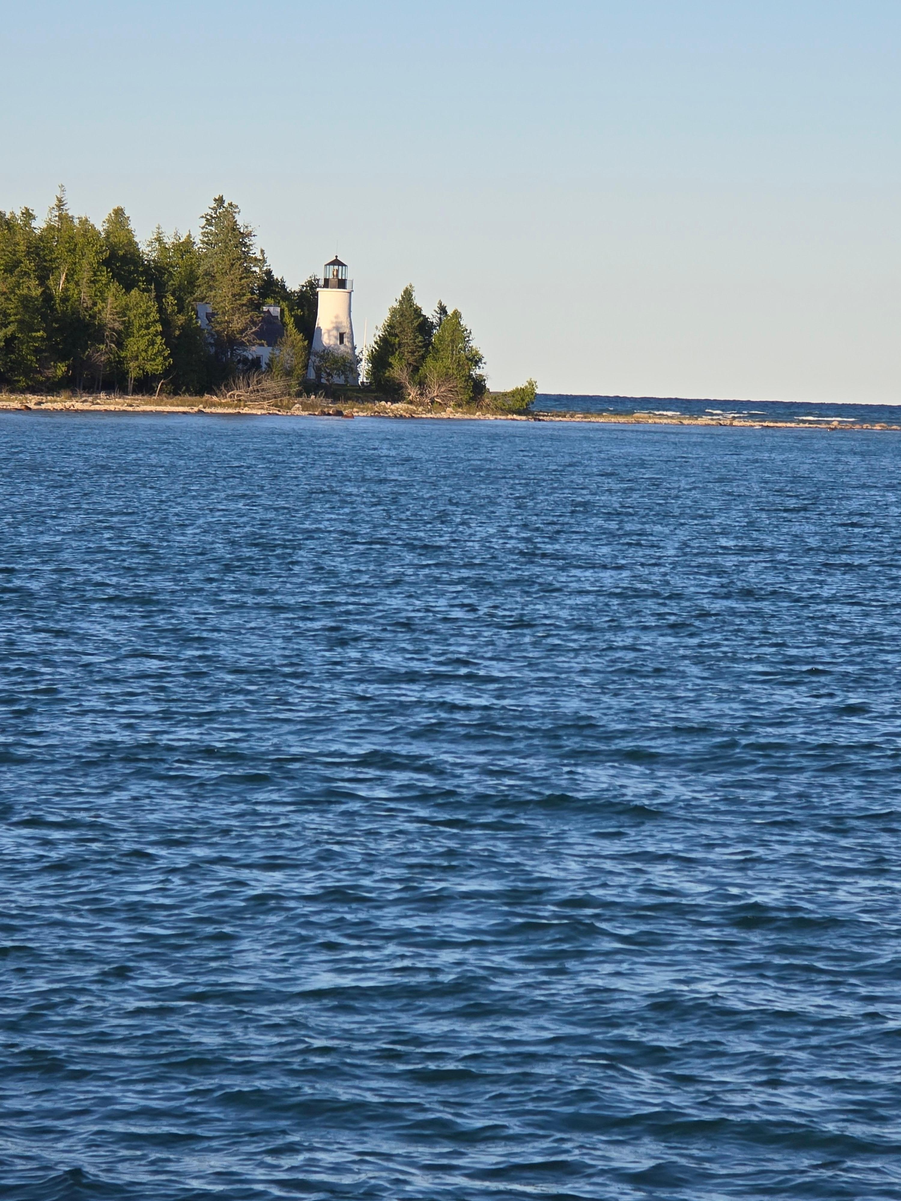 Just up the road at the Range Light harbor.  Best swimming spot in Michigan.