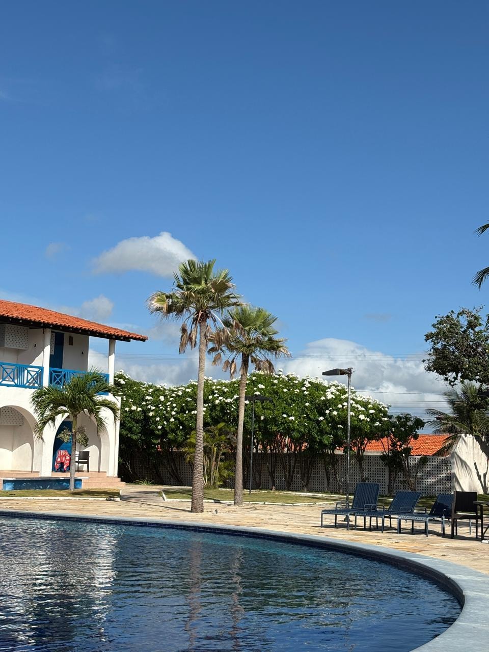 Parte da área piscina.