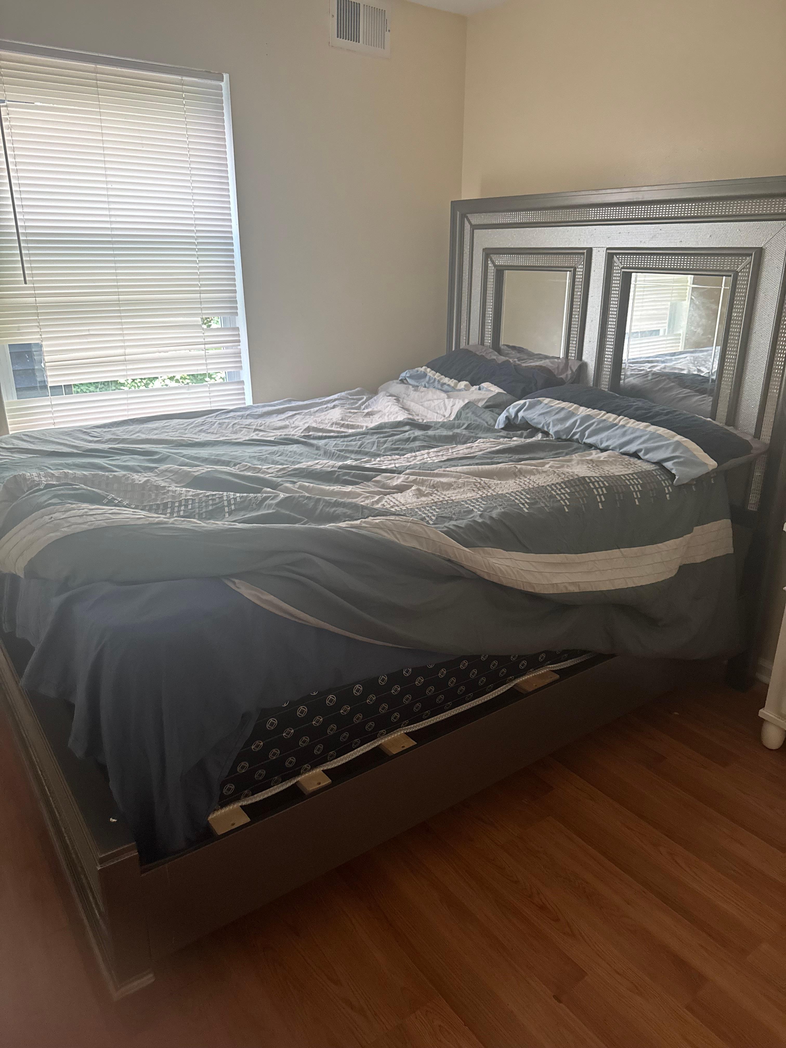 Bed was half made and smelled horrible